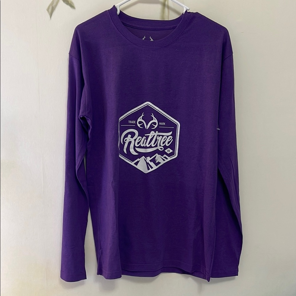 Realtree Purple Long Sleeve Tee Top Relaxed Fit
